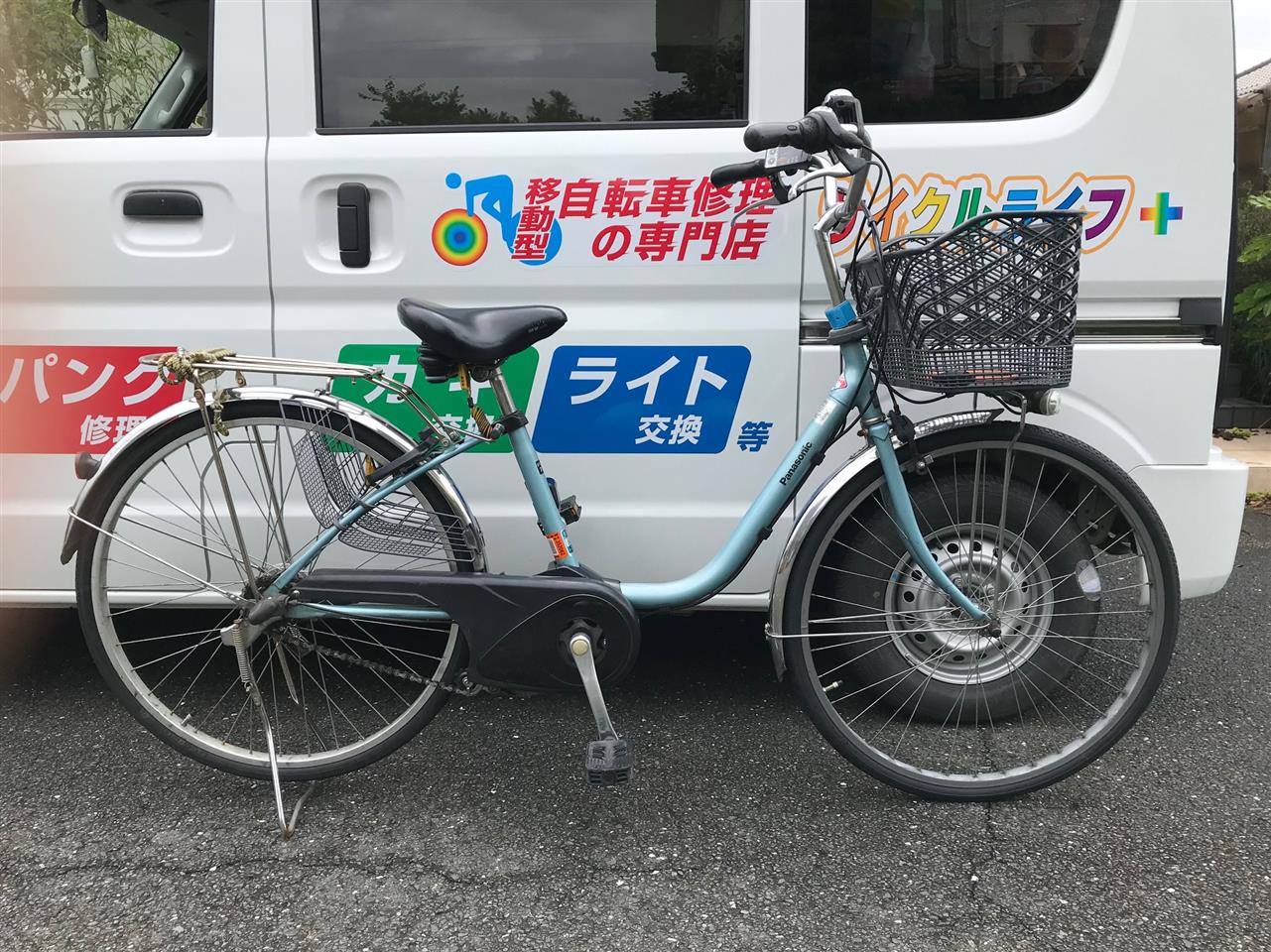 【電動自転車】守山市のお客様より、出張修理でのご依頼を頂きました。